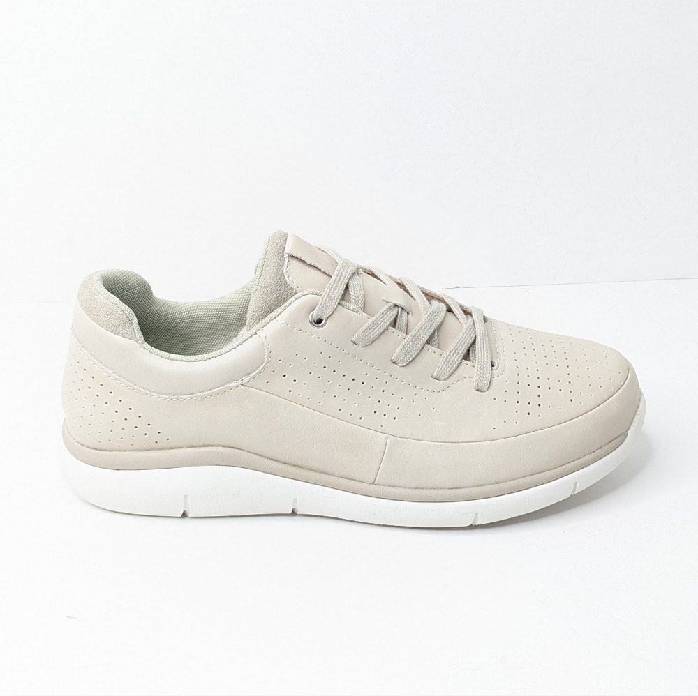 Propet Sadie Casual Sneakers, Beige Leather, Women's 12 Wide
